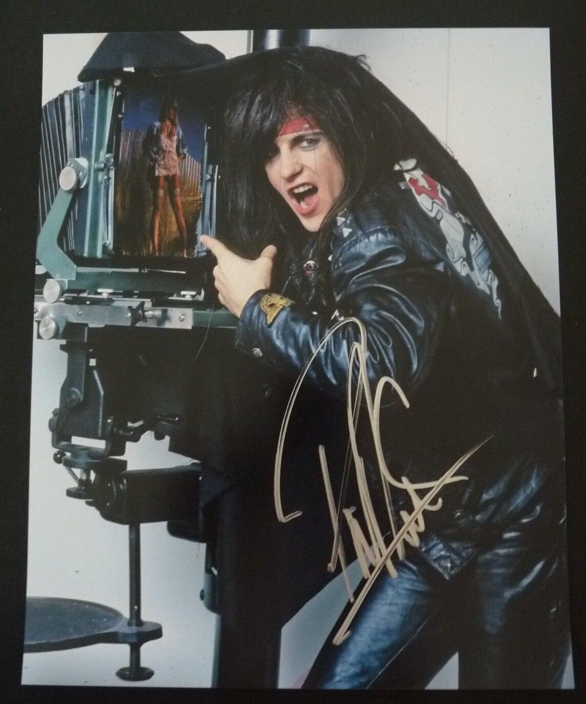 Phil Lewis L.A. Guns Promo Signed Autographed 8x10 Photo Poster painting PSA BAS Guaranteed #2