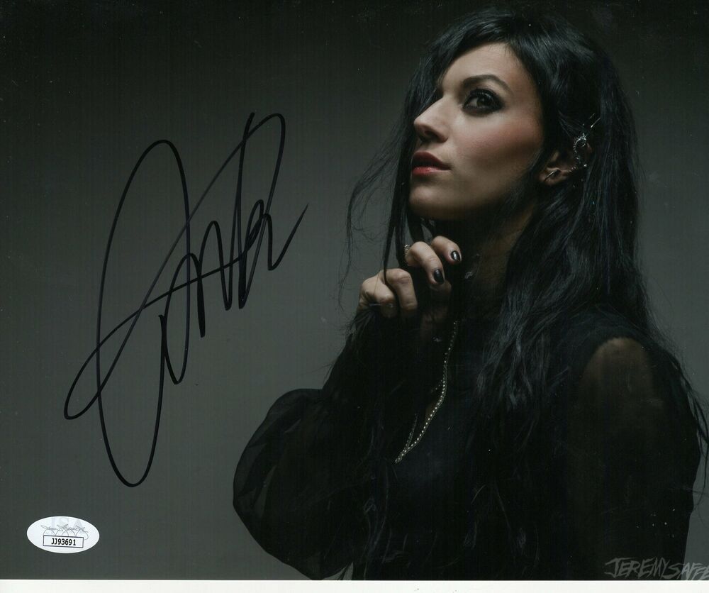 Cristina Scabbia Autograph 8x10 Photo Poster painting Lacuna Coil Signed  3