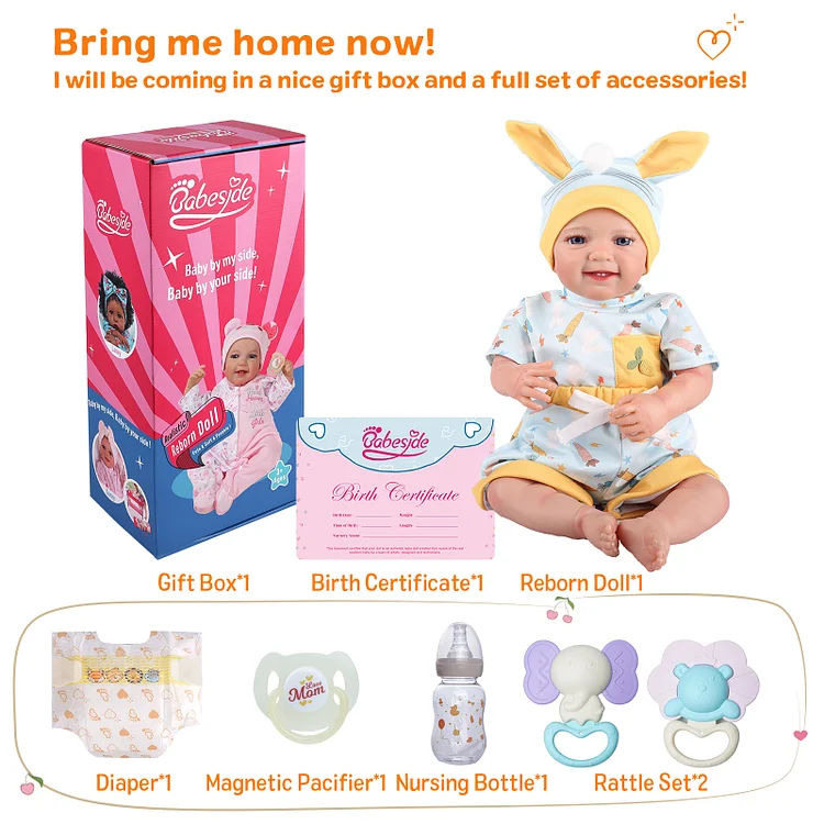 Babeside Lifelike Reborn Baby Dolls Leen 20 Inch Realistic