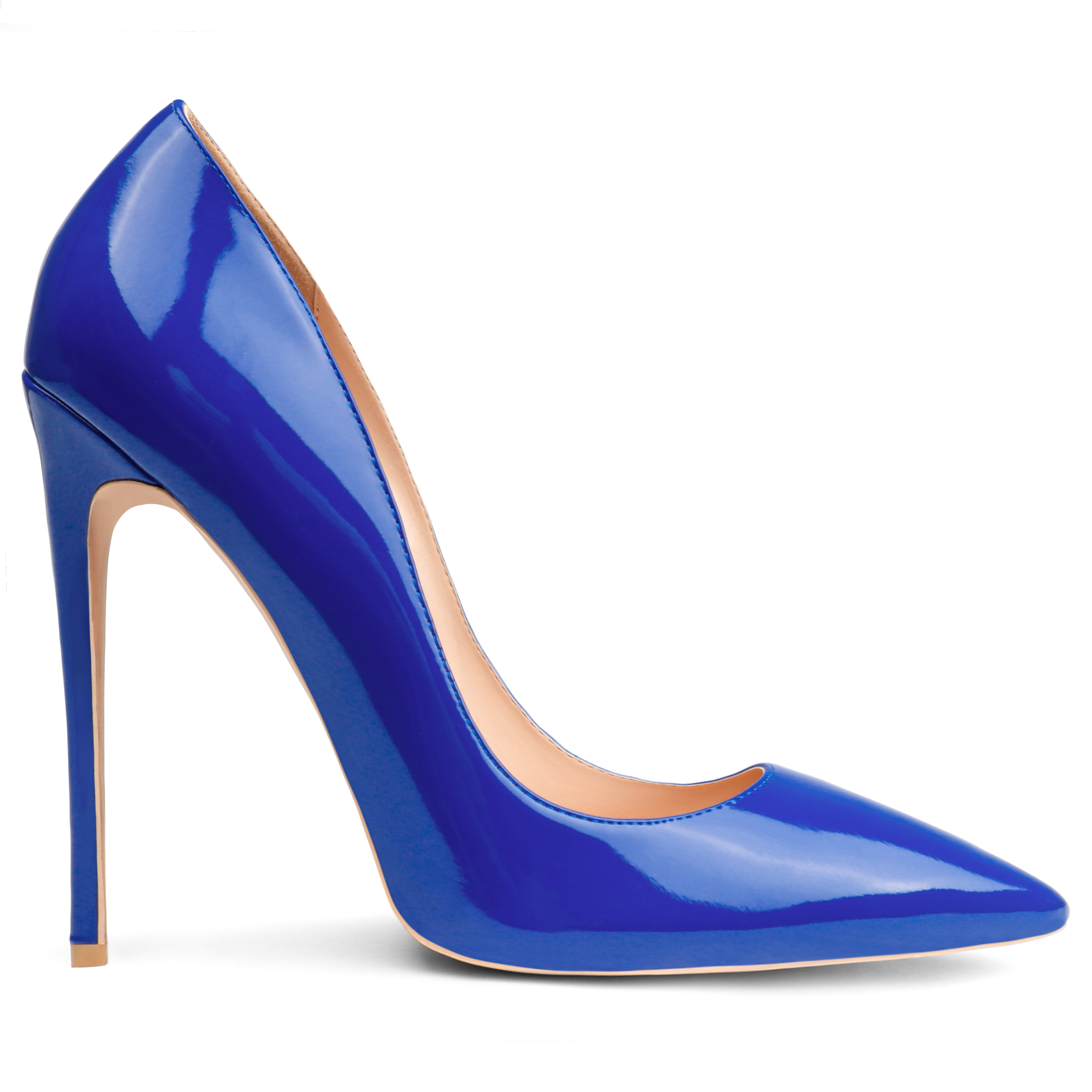 120mm Women's Pointed Toe Party Wedding Pumps Matte/Patent High Heels Shoes-MERUMOTE