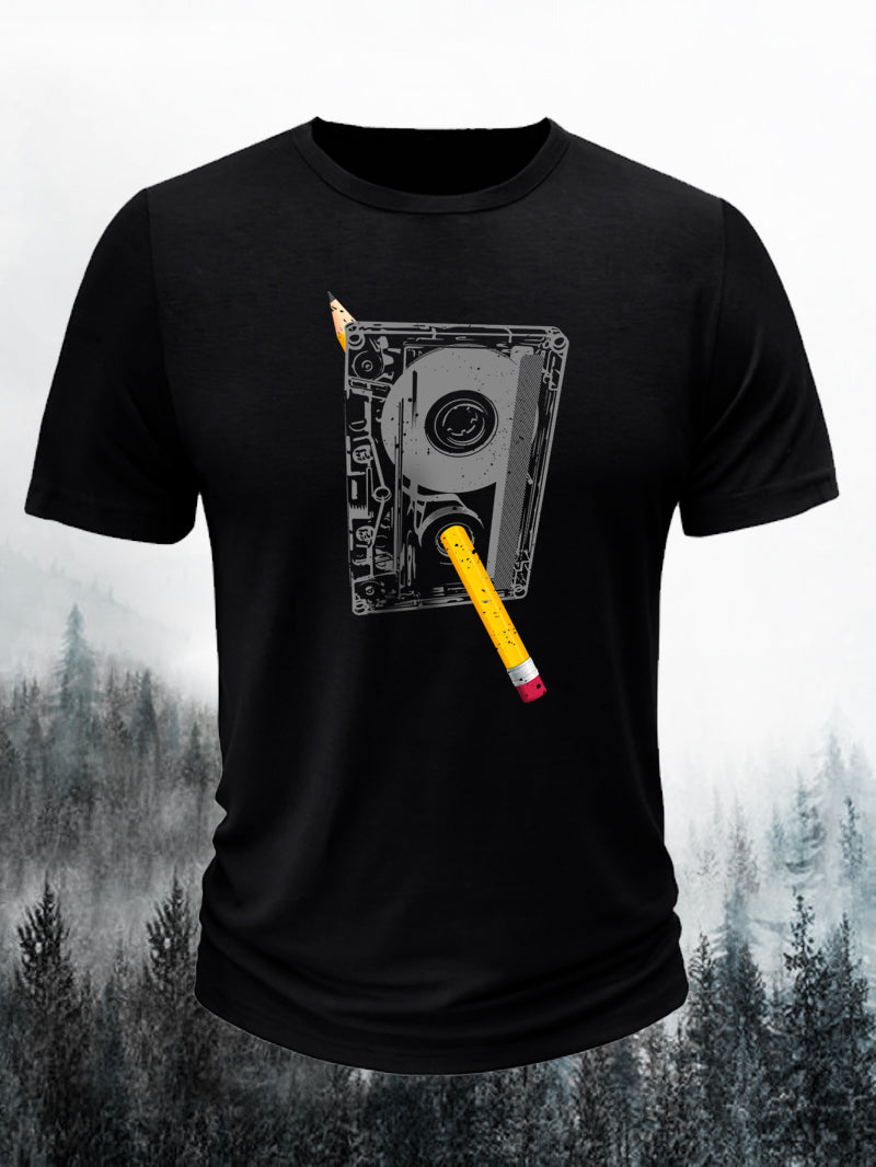 Men's Music Rewind Short-Sleeved Shirt