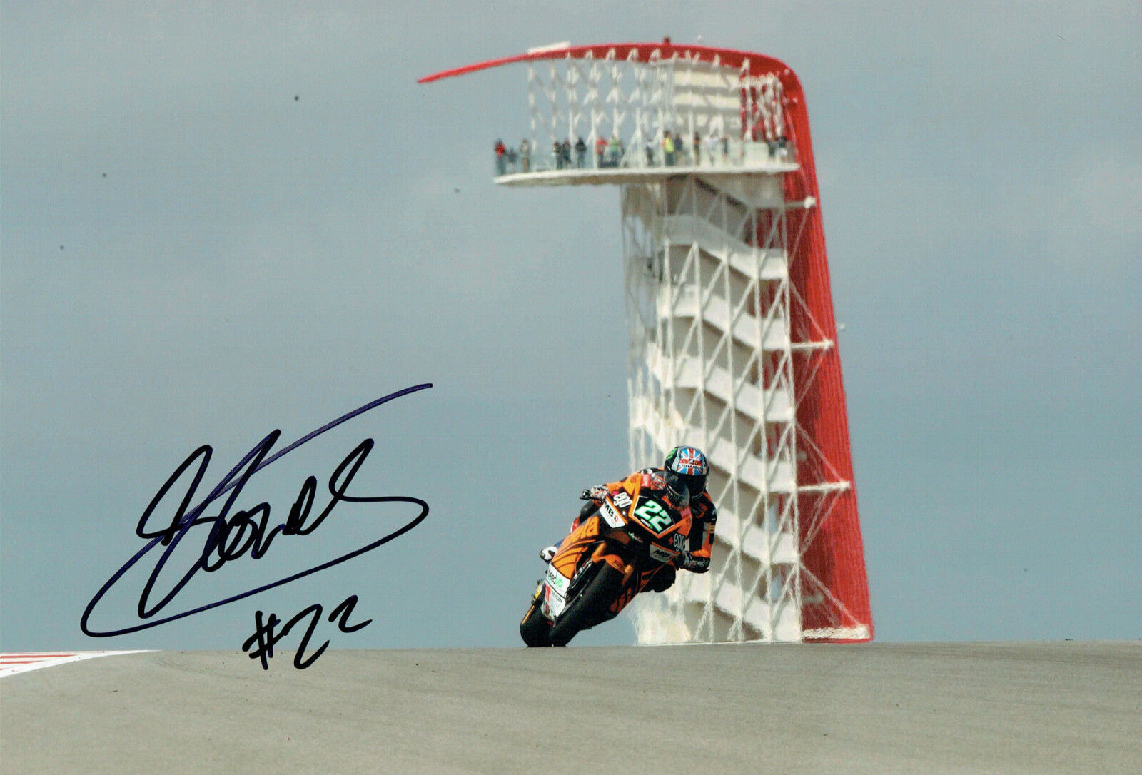 Sam LOWES SIGNED Grand Prix Red Bull USA Moto2 Autograph 12x8 Photo Poster painting AFTAL COA