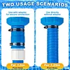 For Intex 11238 Universal Pool Vacuum Hose Adapter with Iron Hoops Pools Skimmer Hoses Connector Leak-Proof Replacement Hoses Adapter for Above/Inground Pools