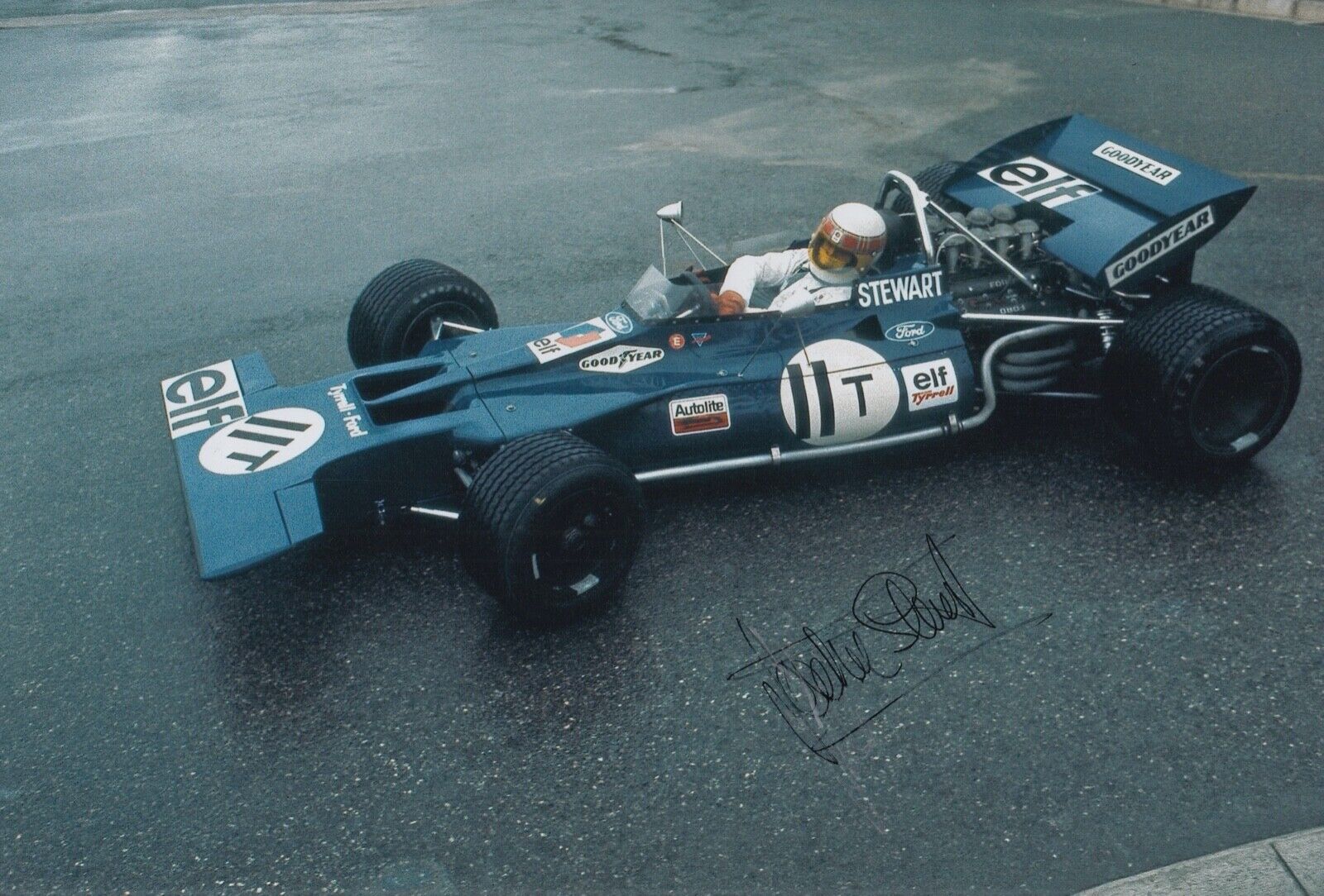 Jackie Stewart Hand Signed 12x8 Photo Poster painting Formula 1 Autograph Tyrrell Ford F1