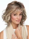 Ladies Natural Fluffy Short Curly Brown Wig