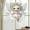 DIY Flower Fairy Diamond Painting Special Shaped Hanging Pendant