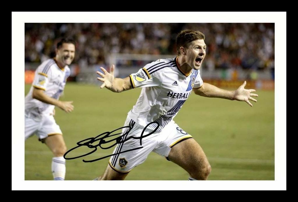 Steven Gerrard - LA Galaxy Autograph Signed & Framed Photo Poster painting 1