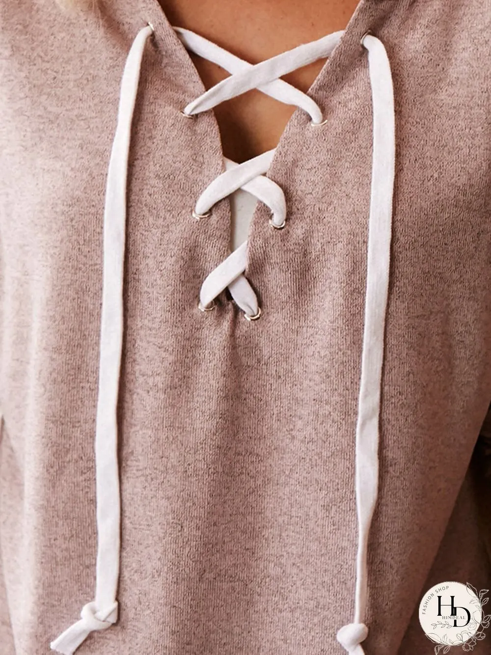 Pink Long Sleeve Solid T-shirt