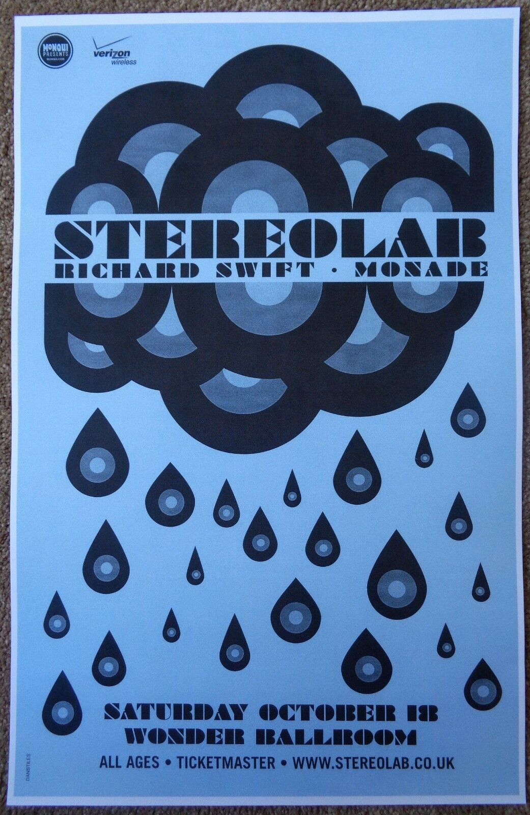 STEREOLAB 2008 Gig POSTER Portland Oregon Concert