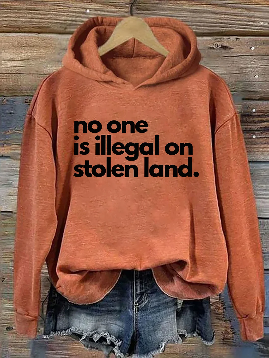 No One Is Illegal On Stolen Land Hoodie