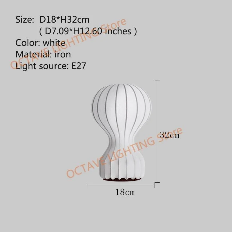 White Postmodern Simple LED Table Light Bedroom Bedside Desk Lighting Fixtures Creative Hot Air Balloon Study Room Tanle Lamp