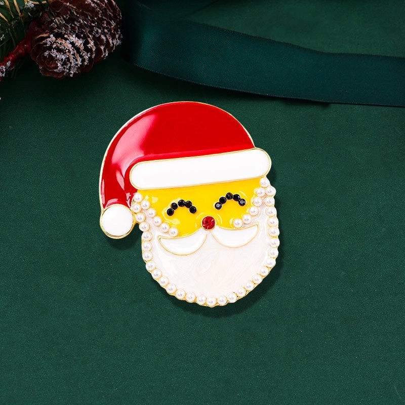 Vintage Style Pin Santa Claus Elk Alloy Unisex Brooches