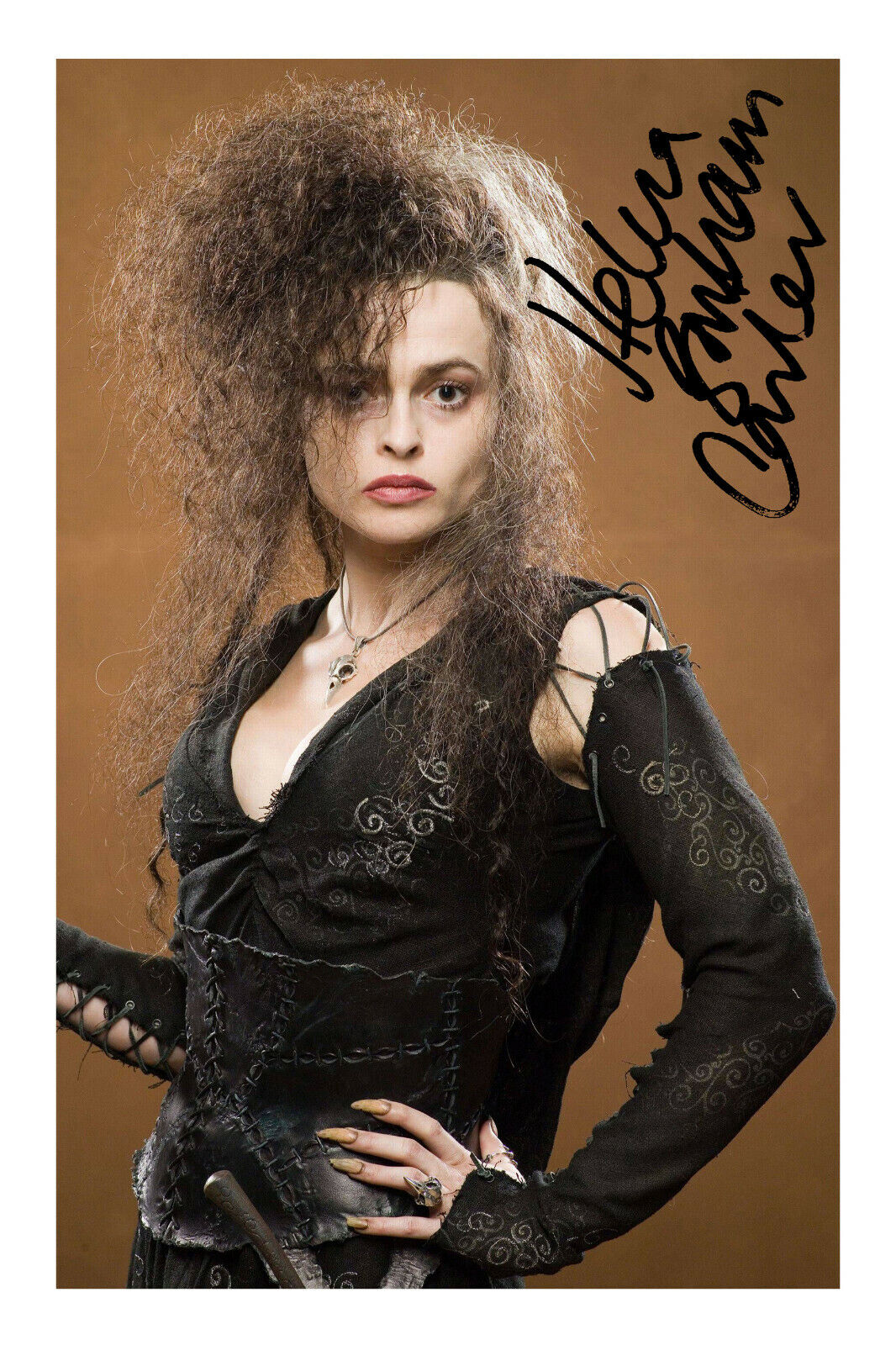 Helena Bonham Carter Bellatrix Lestrange Signed A4 Photo Poster painting Print Harry Potter