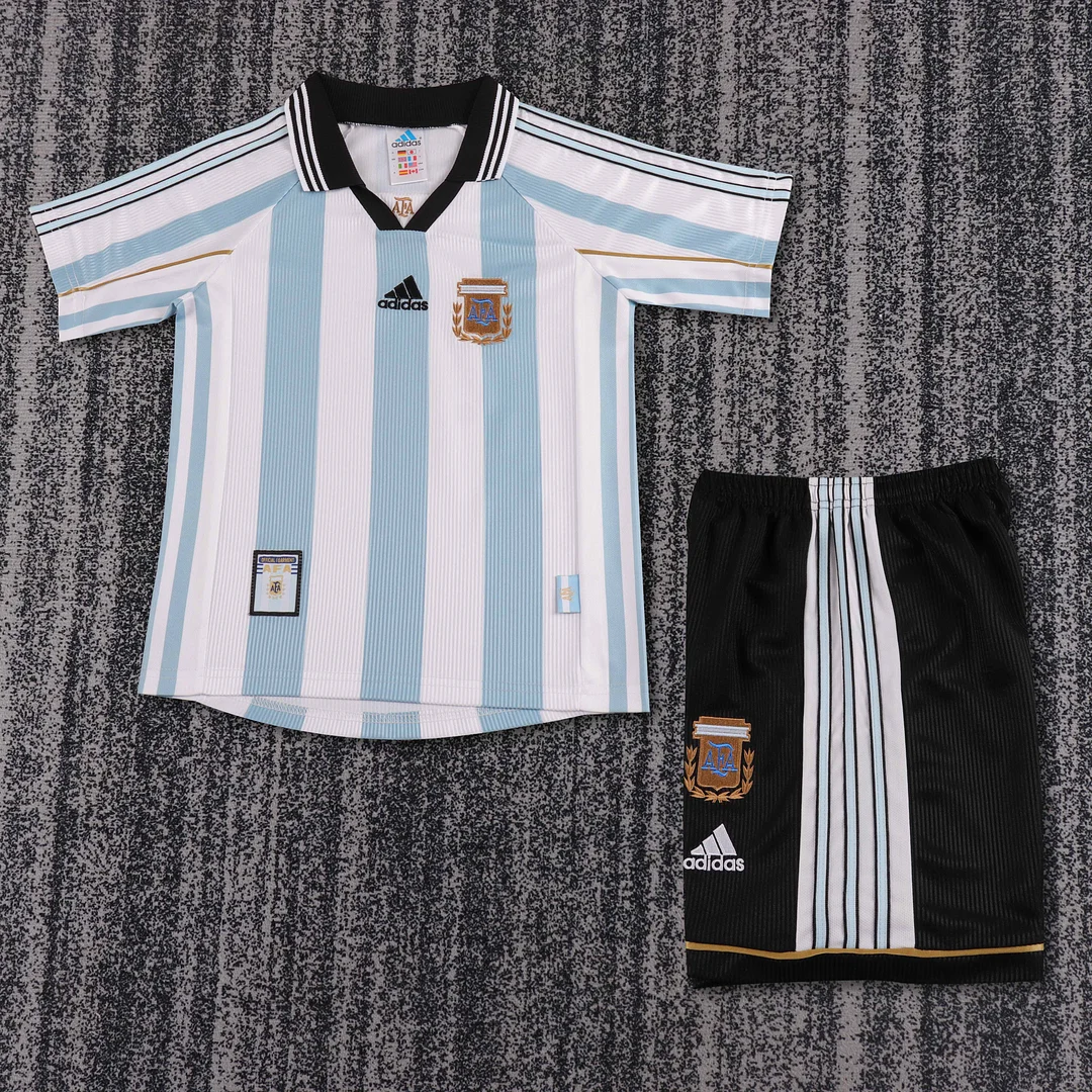 1998 Retro Argentina National Team Home Jersey Kids Size