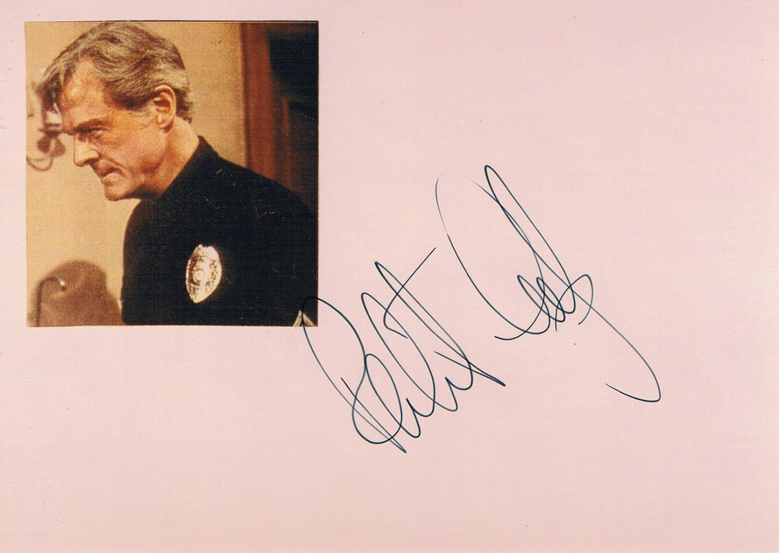 Robert Culp 1930-2010 genuine autograph signed 4x6