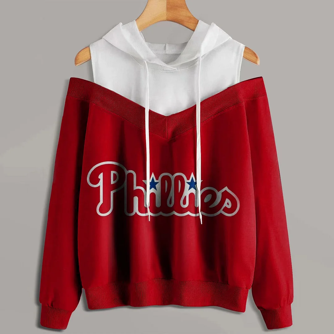 2 In 1 Colorblock Cold Shoulder Hoodie