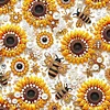 (Pre-Framed)Sunflower Bee-Special Shape Diamond Painting Kit(25x25cm)