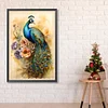 Diamond Painting-DIY Full Round Drill Peacock and Flowers（40*60CM)