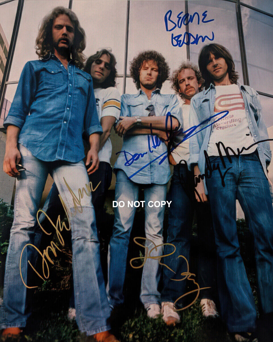 Eagles - Autograph 8x10 Photo Poster painting (Hotel California) Reprint