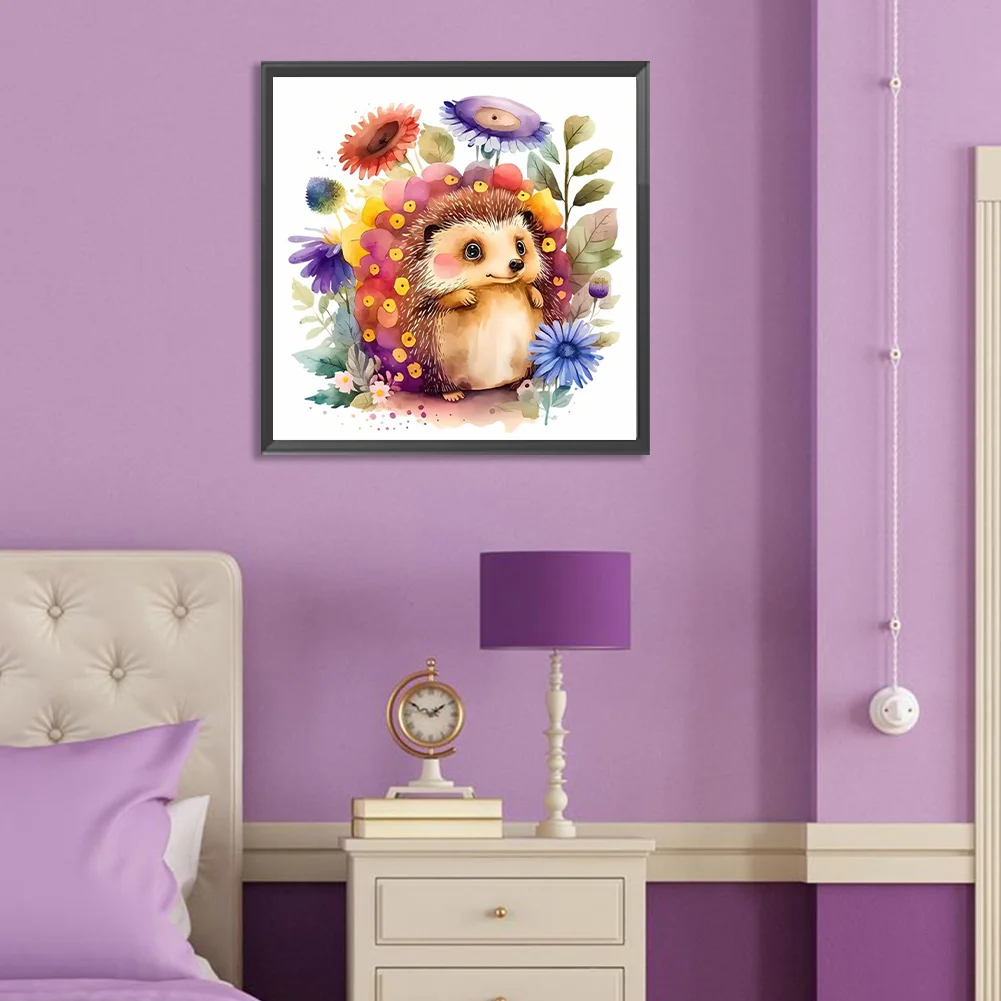 Full Round Diamond Painting 30*30cm - Hedgehog