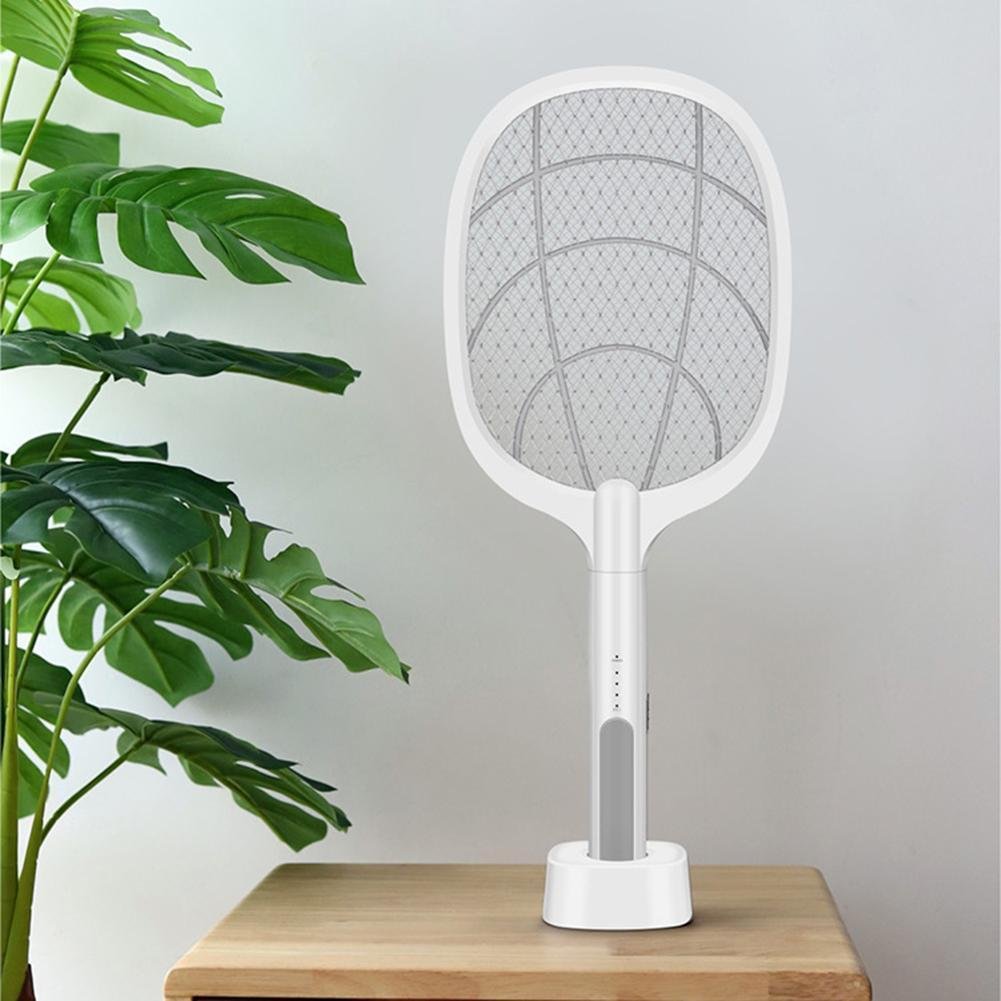 Bug Swatter - 3000V Electric Insect Racket Zapper USB 1200mAh Rechargeable Mosquito Kill Fly Bug Killer Trap
