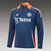 2024/2025 Manchester United Half-Pull Training Suit Royal Blue Football Shirt 1:1 Thai Quality