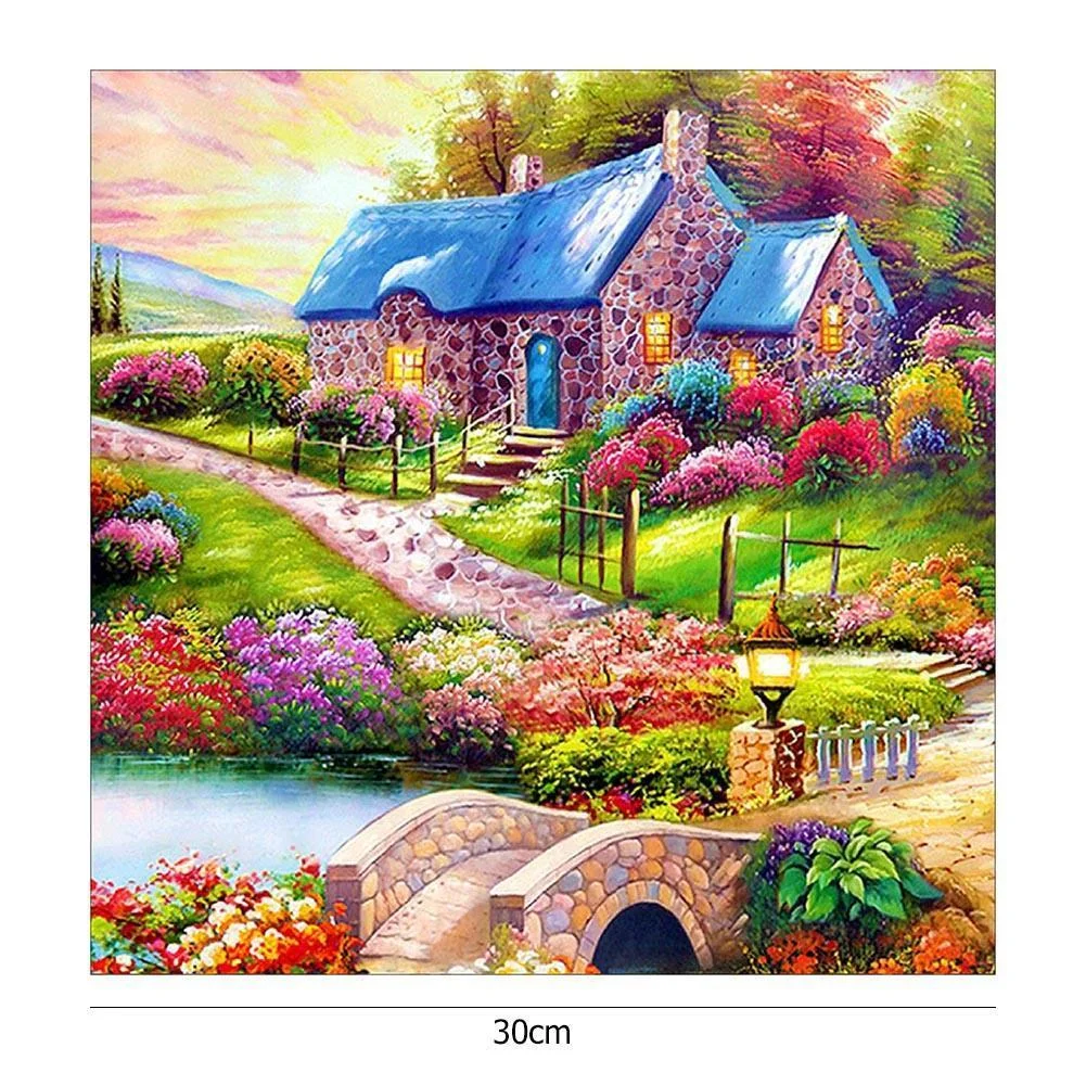 Diamond Painting - Full Round Drill - Colorful House(30*30cm)