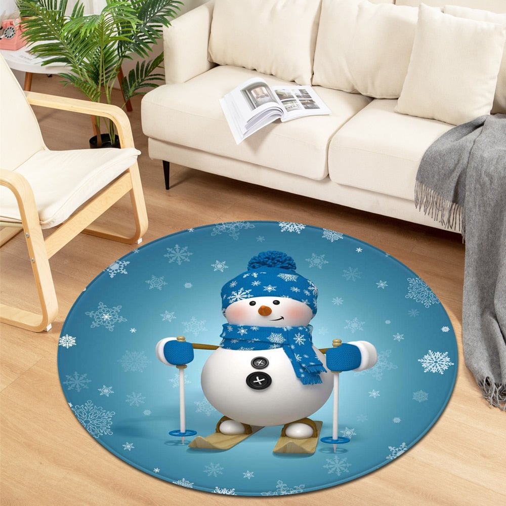 Modern Round Carpet Children Bedroom Bedside Mat Living Room Chair Large Carpet Home Kids Room Decorative Anti-Slip Floor Rugs