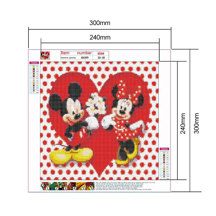 2Pcs/set Disney Stitch Mickey Diamond Painting Bookmark DIY