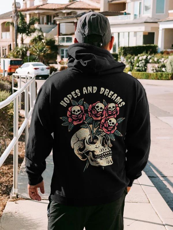 Hopes And Dreams Printed Skull Men's Hoodie