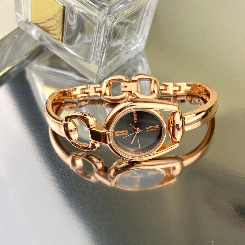 Casual Minimalist Geometric Jewelry Buckle Quartz Women’s Watches