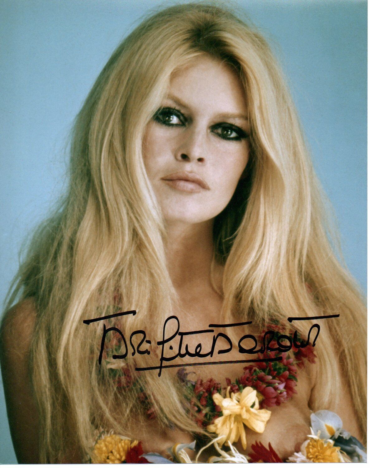 Brigitte Bardot Signed 10-8 Photo Poster painting Autograph Nice Pose