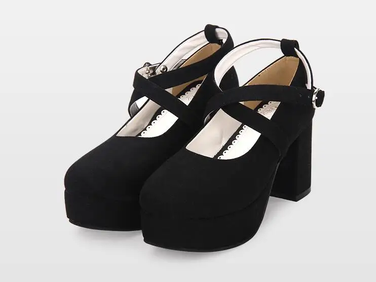 VCshoesWoman Mori Girl Lolita Cosplay Shoes Lady High Heels Pumps Women Princess Dress Party Shoes 8cm