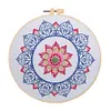 【Limited Stock Sale】Rain Lotus-DIY Embroidery Kit with Pattern Cotton Threads Needles Hoop 30*30cm/11.81*11.81in tapestrymarket