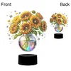 Sonnenblumenvase aus Acryl doppelseitig - 5d DIY Bastellampe