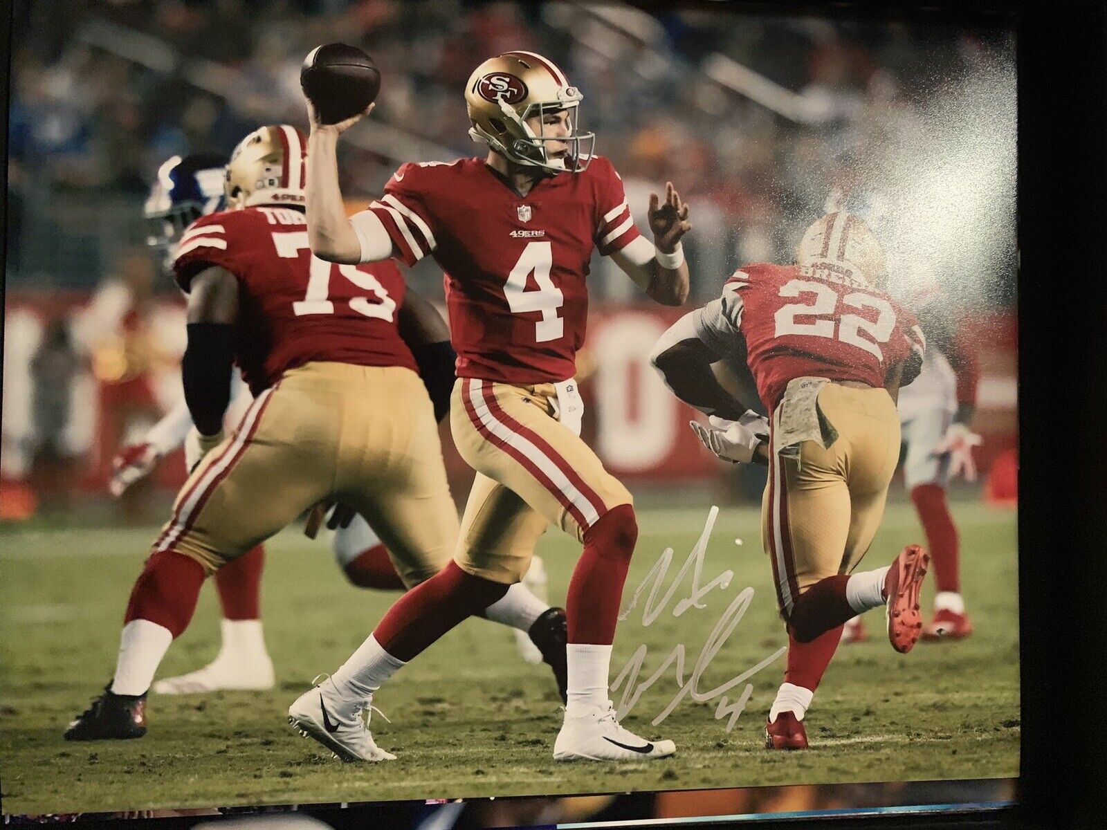 nick mullens Signed 8x10 Photo Poster painting Niners 49ers