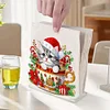 >SALE<Acrylic Christmas Cats Double Sided Diamond Painting Paper Towel Holder