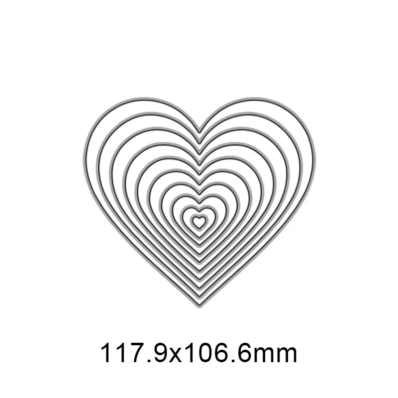 2021 New Arrival Metal Cutting Dies Heart Frame For DIY Scrapbooking Decorative Card Making Embossing Craft