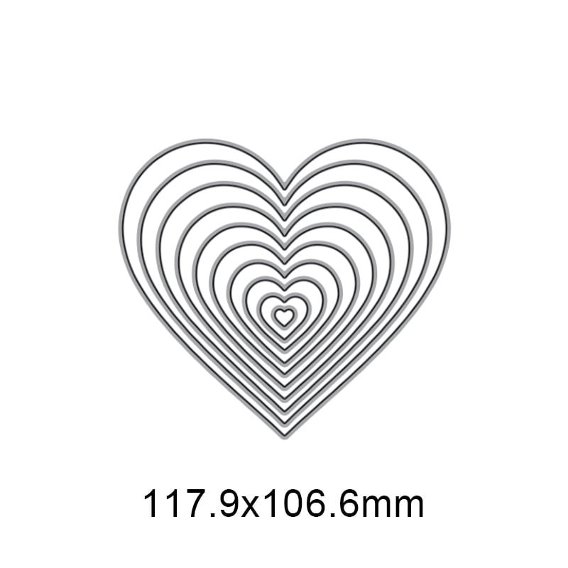 2021 New Arrival Metal Cutting Dies Heart Frame For DIY Scrapbooking Decorative Card Making Embossing Craft