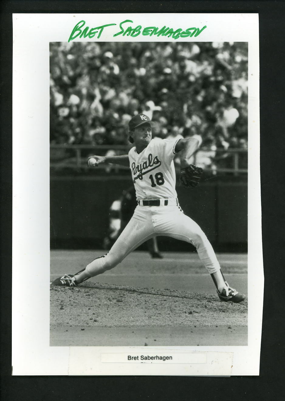 Bret Saberhagen circa 1980's Press Original 5 x 8 Photo Poster painting Kansas City Royals