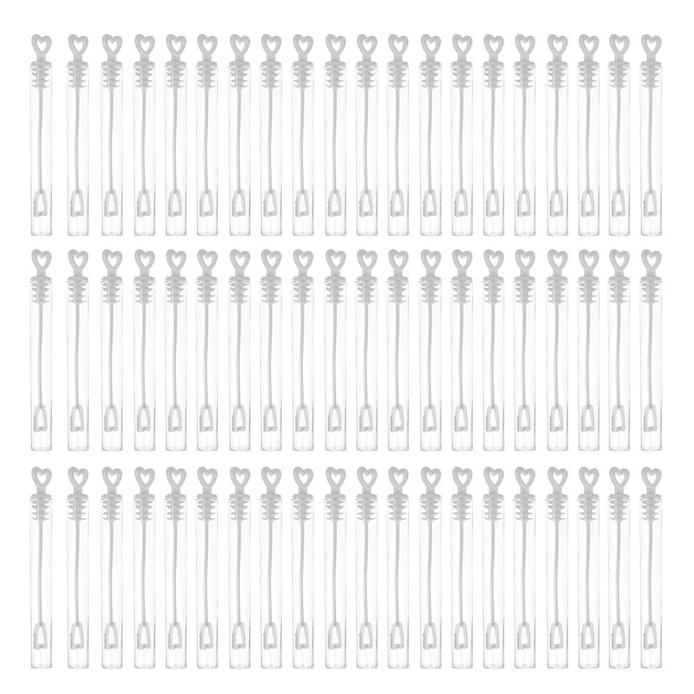 

60Pcs Bubble Maker Water Bottle Toy Love Heart Wand Tube Wedding Party Prop, 501 Original