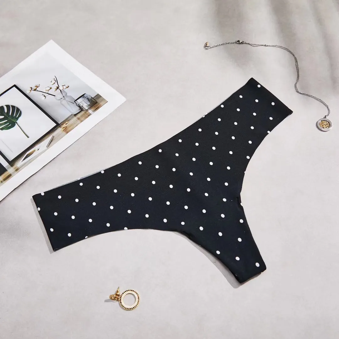 Churchf Churchf Lady T-Tong Trousers Round Lattice Letter Large-Size Female T-Trousers T-T-T-Pants