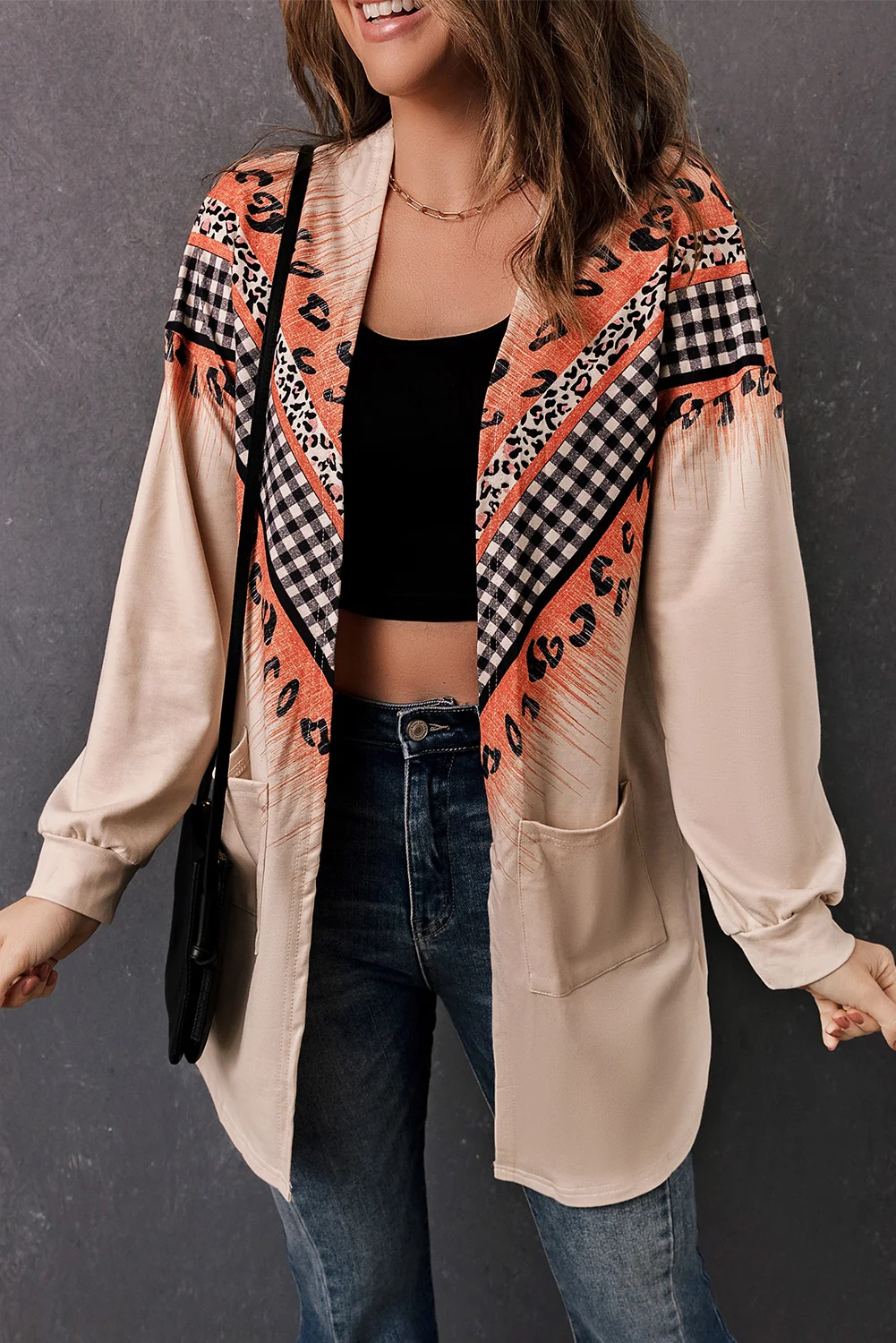 Plaid Leopard Chevron Cardigan | IFYHOME