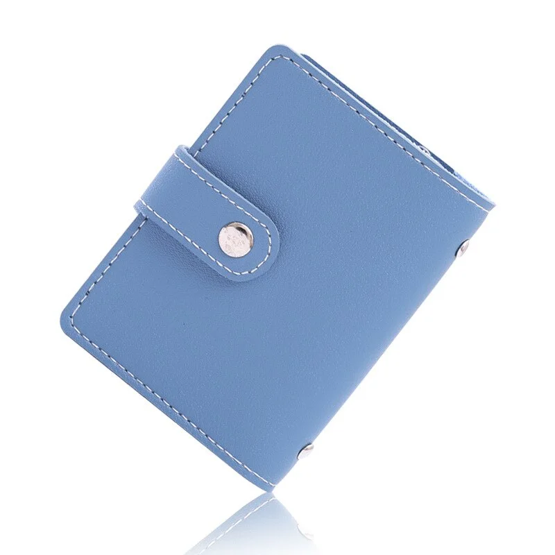 Mongw New Anti-theft ID Credit Card Holder Fashion Women's 26 Cards Slim PU Leather Pocket Case Purse Wallet for Women Men Female