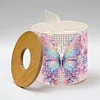 (US Local)Butterfly DIY Diamond Painting Handmade Tissue Holder Rhinestones Tissue Box