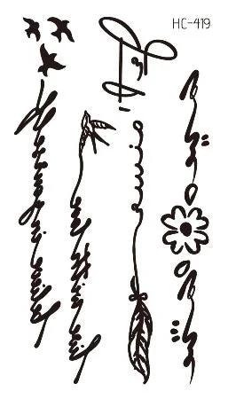 Waterproof Temporary Tattoo Stickers Chinese Character Win Every Exam Small Size Tatto Flash Tatoo Fake Tattoos for Man Women