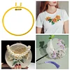 Round Cross Stitch Hoop Ring Plastic Embroidery Hoop Colorful Embroidery Circle
