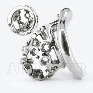 pornhint Pornhint Chastity Device Spikes Lockdown Stainless Steel Cage Ring Belt Tool Restraint