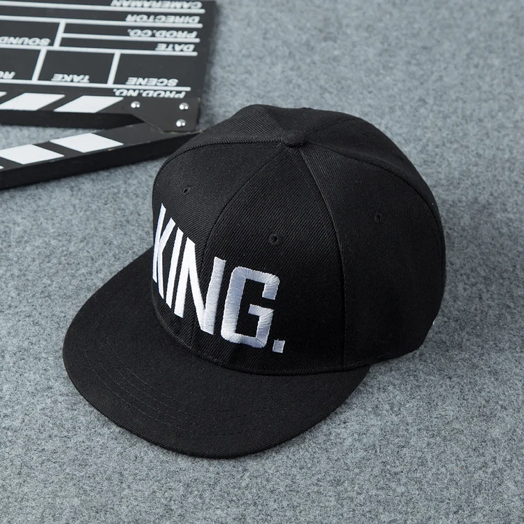 King and Queen 3D Embroidered Baseball Hat at Hiphopee
