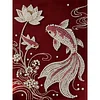 Lotusfisch-DIY-Perlenpunktgem&auml;lde mit Rahmen Perlenkunstgem&auml;lde 30x40 cm Wohnkultur